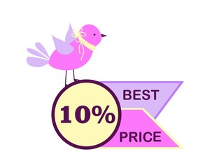 Spring discounts. Big sale. Mega discounts. Super Promotion. Interest. Price tags collection. Ribbon sale banners isolated. New collection of offers..