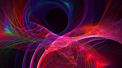 3D rendering abstract red fractal light background