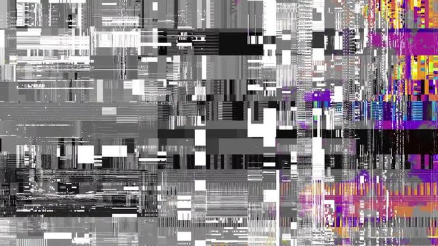 Abstract fast flickering texture with artifacts codec. Looping video interference footage. Imitation of a Datamoshing video.