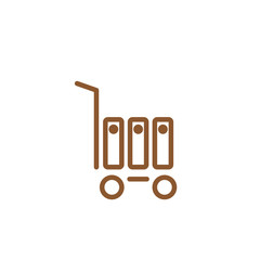 Truck with boxes icon.