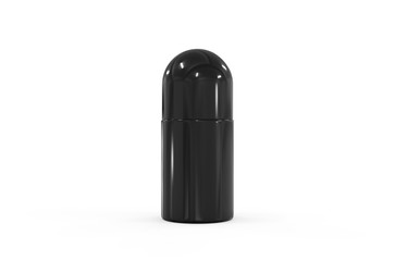 White blank roll on deodorant, mock up template on isolated white background, 3d illustration