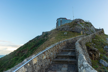 Fototapeta na wymiar Access by stairs to the hermitage of San Juan de Gaztelugatxe