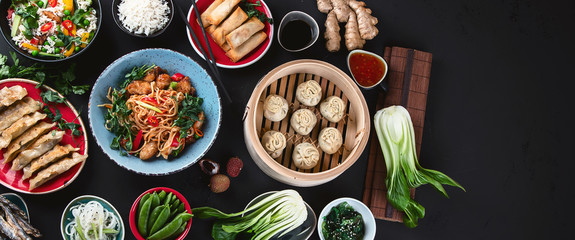 Assorted Chinese food