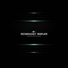 Abstract gradient black of tech design with blue flare light design with free space center background. illustration vector eps10