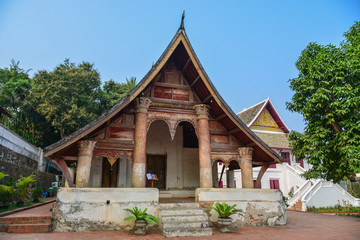 Fototapeta premium Ancient Buddhist pagoda in Vientiane, Laos