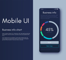 Mobile application interface. Ui design, vector illustration