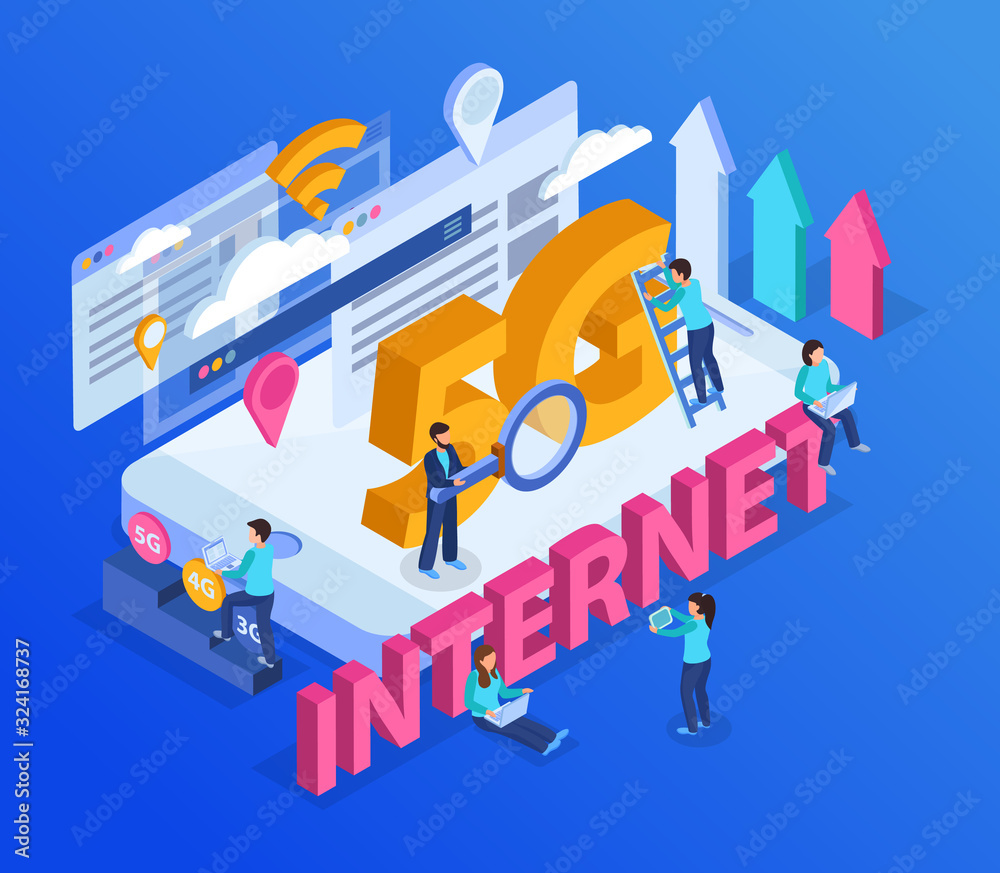 Poster 5g internet composition