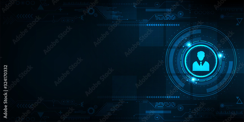 Wall mural the interface used for identity verification.