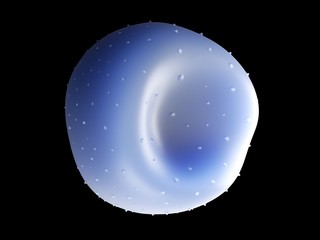 3d illustration - Aconite anther and pollen