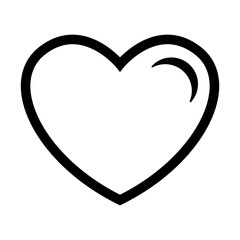 heart shape outline icon vector