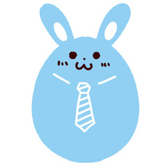 ポップでかわいいイースターエッグ　ブルー