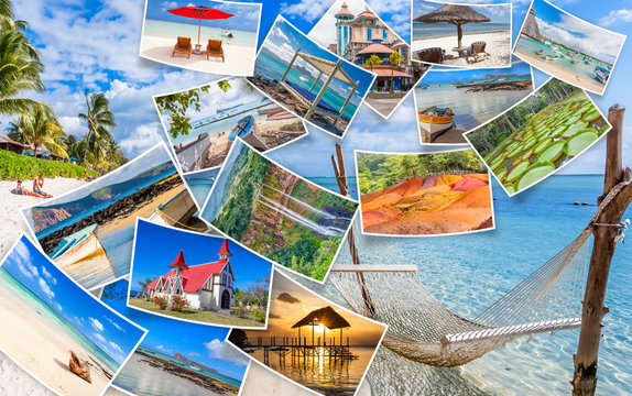 collage de photos de l’île Maurice 