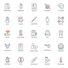 Pack Of Healthcare Flat Icons 