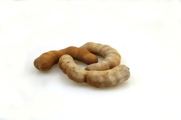 Sweet tamarind  white background