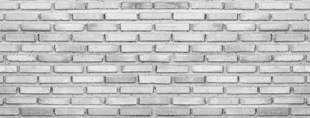 Obraz premium Vintage czarno-biała panorama duży plik ściany z cegły dla minimalizmu i tła w stylu hipster oraz do celów projektowych