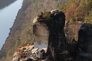 Abgebrochener Fels  Sächsische Schweiz