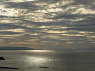 beautiful ocean landscape, photo taken in backlight