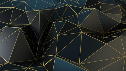 low poly art deco background