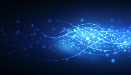 Fototapeta premium Abstract technology communication data Science, Digital Abstract technology background, futuristic background, cyberspace Concept