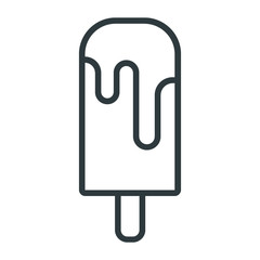 Ice cream line icon on white background