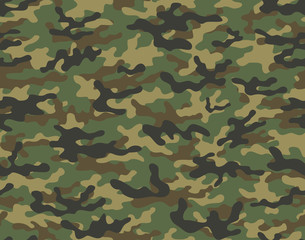  Army camouflage texture. Vector print background for hunting and fishing. © Sanvel