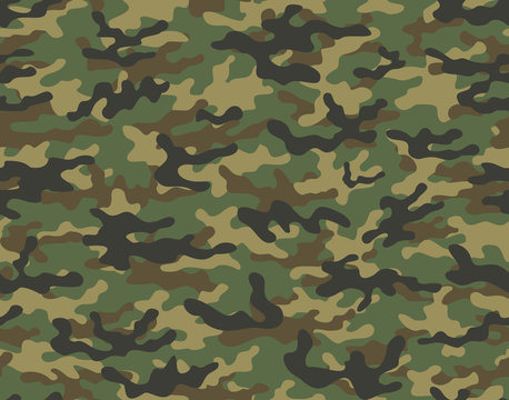  Army camouflage texture. Vector print background for hunting and fishing.