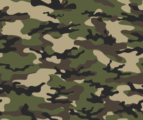Military texture camouflage seamless pattern. Pattern for textiles. Vector © Sanvel