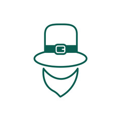 leprechaun hat accessory with beard line style