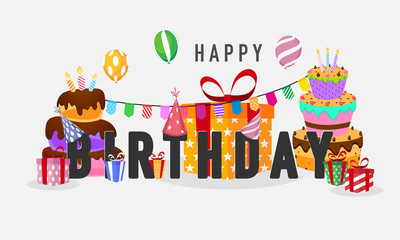 birthday party Colorful celebration background.