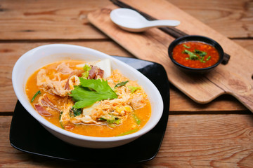 Suki Yaki is soup noodle and seafood