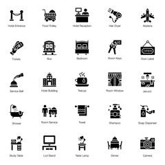  Pack Of Hotel Solid Icons 