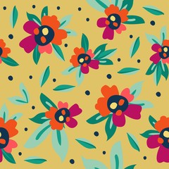 Vector seamless pattern-bright colors. Summer, spring background for packaging paper or textiles. - 324183107