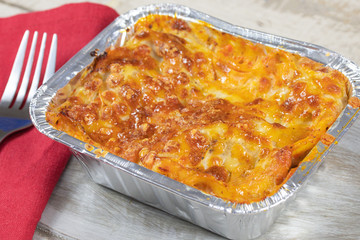 plat individuel de lasagnes à la bolognaise 