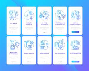 Alternative pregnancy onboarding mobile app page screen with concepts. Assisted childbirth walkthrough 5 steps graphic instructions. UI vector template with RGB color illustrations