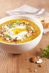 gazpacho- cold carrot soup and cream