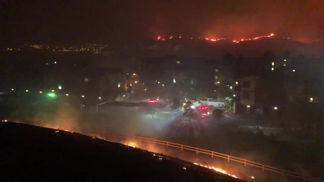 Saddleridge Wildfire Poter Ranch Los Angeles LAFD