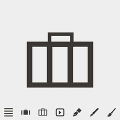briefcase icon vector illustration and symbol for website and graphic design