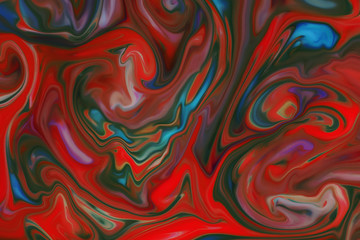 dark abstract background. mixed multicolored ink paints.