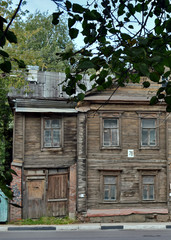 old beautiful wooden house. Nizhny Novgorod. Russia