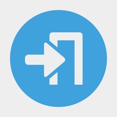 exit door icon vector illustration and symbol for website and graphic design