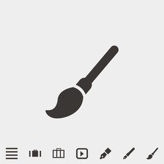 paint brush icon vector illustration and symbol for website and graphic design