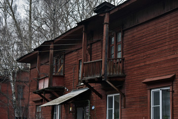old beautiful wooden house. Nizhny Novgorod. Russia