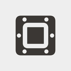 processor icon vector illustration and symbol for website and graphic design