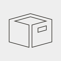 storage box icon vector illustration and symbol for website and graphic design