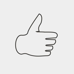 thumbs up icon vector illustration and symbol for website and graphic design