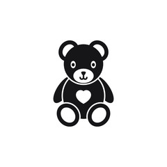 Teddy bear icon design isolated on white background. Vector illustration