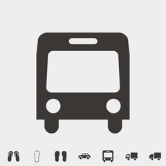 bus icon vector illustration and symbol for website and graphic design