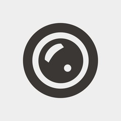 camera lense icon vector illustration and symbol for website and graphic design
