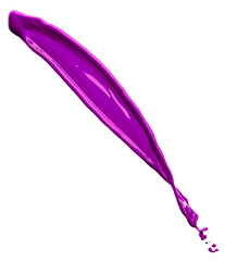 Purple splash isolated on white background
