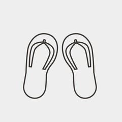 flipflops icon vector illustration and symbol for website and graphic design